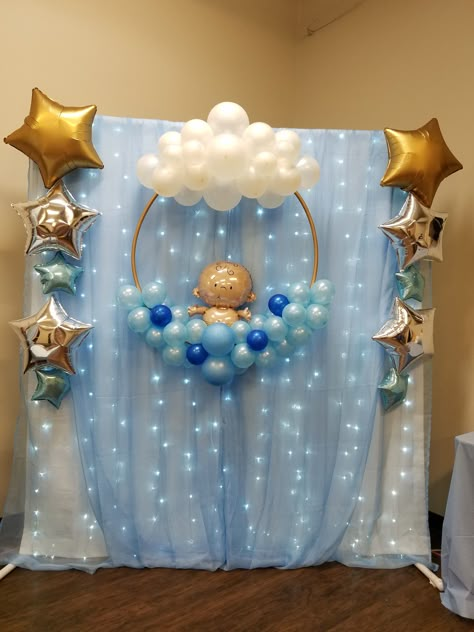 Perlengkapan Bayi Diy, Bos Baby, Baby Shower Unisex, Naming Ceremony Decoration, Indian Baby Showers, Baby Shower Balloon Decorations, Deco Ballon, Idee Babyshower, Boy Baby Shower Ideas