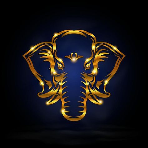 gold elephant symbol Elephant Symbol, Elephant Icon, Elephant Logo Design, Ganesha God, Golden Border, Gallery Wallpaper, Gold Elephant, Elephant Logo, Art Gallery Wallpaper