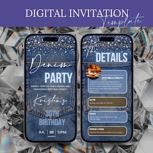 Denim Diamonds, Birthday Party Video, Cruise Itinerary, Bling Denim, Denim Party, Pearl Party, 36th Birthday, Diamond Party, Party Video