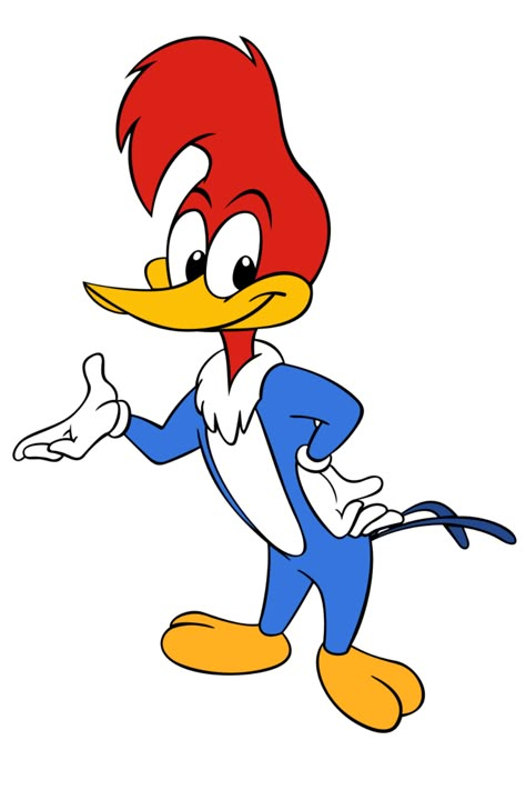 Woody Woodpecker: This energetic woodpecker with a distinctive laugh is a constant thorn in the side of grumpy characters like Wally the Woodpecker. Woody's trademark is his loud pecking that causes chaos wherever he goes. Woody Woodpecker Cartoon, 80 Cartoon Characters, Woody The Woodpecker, Painting Characters, Famous Cartoon Characters, Bowie Heroes, 90s Cartoon Characters, Pocahontas Disney, Old Cartoon Characters