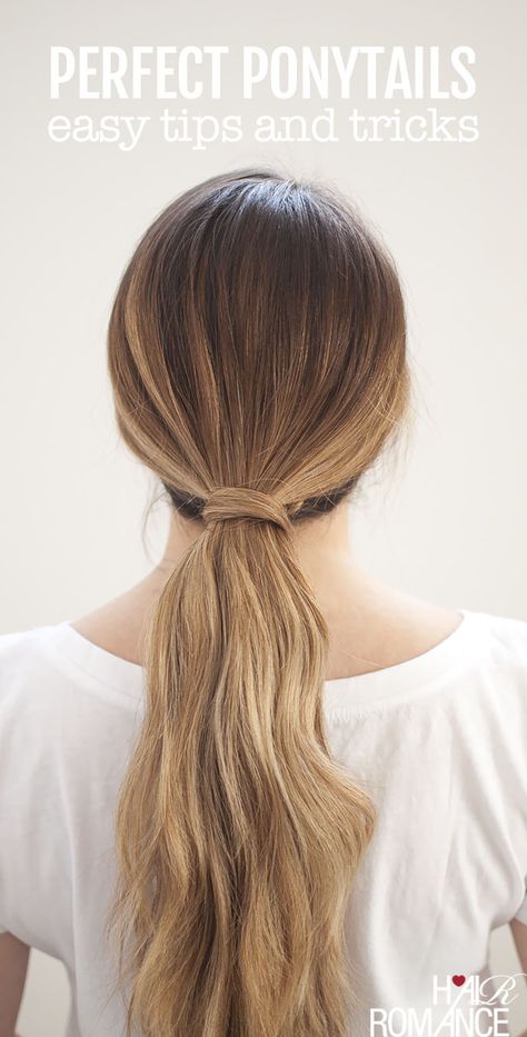 Perfect Ponytails – how to use a hair bungee and hide your hair elastic How To Hide A Ponytail Holder, Cute Easy Ponytails, Hairstyles Pony, Ponytail Easy, Diy Hairstyle, Hairstyles Drawing, Casual Hair, Ponytail Tutorial, Perfect Ponytail