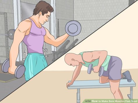 How to Make Sore Muscles Feel Good: 13 Steps (with Pictures) Good Stretches For Sore Muscles, How To Help Sore Muscles, Yoga For Sore Muscles, How To Help Sore Muscles After Workout, How To Help Muscle Soreness, Honey For Sore Throat, For Sore Throat, After Exercise, Sore Throat