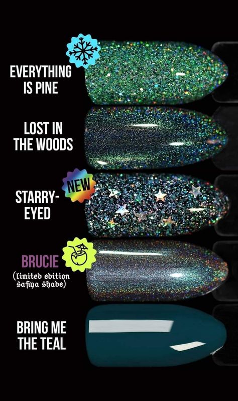 Holo Taco, Lost In The Woods, Glitter Gel Nails, Starry Eyed, Creative Nails, Nail Lacquer, Artsy Fartsy, Glitter Nails, Stylish Nails