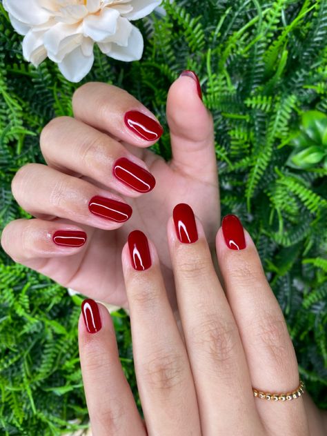 Acrylic Nails Chrome, Nails Funky, Red Toenails, Plum Nails, Natural Nail Art, Nails Chrome, Red Nail Art, Red Christmas Nails, Red Manicure