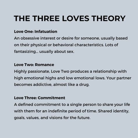 the three loves theory Love Quotes Relationships, Three Loves, Psychology Facts About Love, Romantic Text Messages, Commitment Quotes, Fun Facts About Love, Psychology Love, Tips For Drawing, Aesthetic Relationship