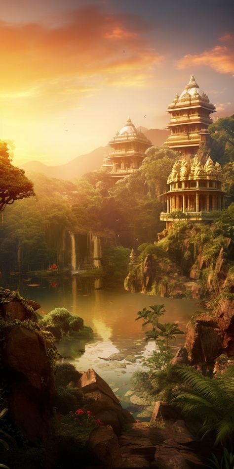 All God Images, Ancient Indian Architecture, Alien Aesthetic, Anime City, Paper Background Design, Blur Photo Background, Divine Nature, Vedic Art, Indian Architecture