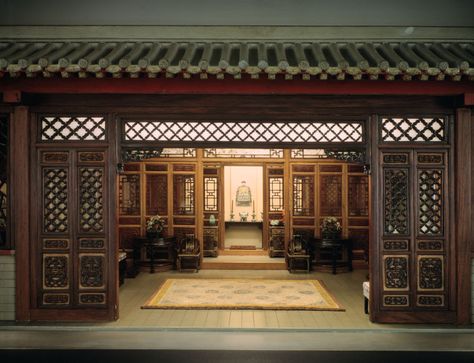 Mrs. James Ward Thorne American, 1882-1966, E-30: Chinese Interior, Traditional Chinese Interior Traditional, Chinese House Interior, Traditional Chinese Interior, Chinese Architecture Traditional, Traditional Chinese House, Chinese Interior Design, Chinese Room, Chinese Courtyard, Vintage Desks