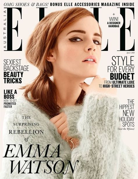 Two aspects of this magazine cover that are really impressive are the typographical relationships and the way the image covers the masthead. The typographical relationship is contrasting, with serif for the masthead and main cover line about Emma Watson, while the rest of the cover lines are sans-serif. This almost creates a hierarchy of sorts, showing that the text in serif is most important. Magazine Front Cover, 잡지 레이아웃, Wonderland Magazine, Graphisches Design, Desain Editorial, Image Cover, Fashion Magazine Cover, Top Makeup Products, Magazine Cover Design