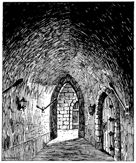 Hallway Classic Rpg, Advanced Dungeons And Dragons, Dungeons And Dragons Art, Fantasy Drawings, Fantasy Rpg, Fantasy Inspiration, Fantasy Illustration, Fantasy Games, Medieval Fantasy