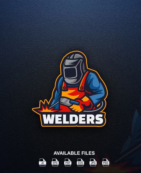 Welder Logo Template AI, EPS Welding Logo Design, Welding Business Logos, Welder Business Card, Welder Logo Design Png, Welding Logo, Logo Quiz, Bachelor Of Arts, Graphic Design Cards, Logo Gallery