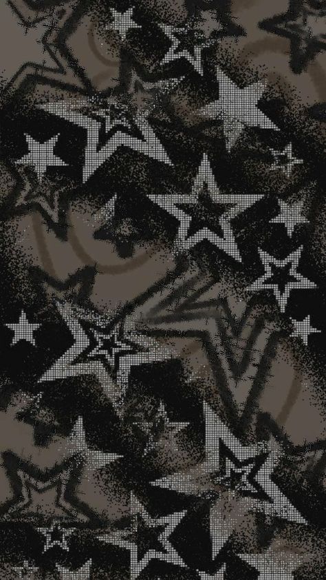 Aesthetic Black Stars Wallpaper, Grunge Collage Wallpaper, Black And Tan Wallpaper, Y2k Star Wallpaper, Star Lockscreen, Phone Wallpaper Y2k, Star Wallpaper Y2k, Lockscreen Y2k, Uicideboy Wallpaper