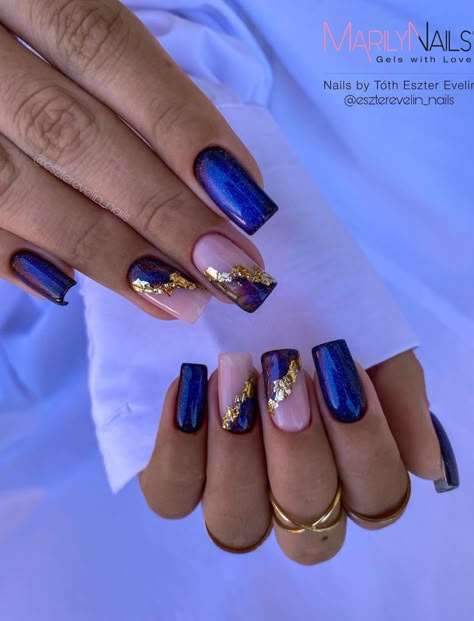 Toe Nails Summer, Blue Gold Nails, Royal Blue Nails Designs, Free Nails, Simple Summer Nails, Royal Blue Nails, Evil Eye Nails, Navy Blue Nails, Summer Nail Colors