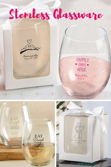 Take a drink on the wild side with fabulously fun stemless wine glasses! Homemade Bridal Shower Gifts, Stemless Wine Glass Wedding Favors, Wine Glass Wedding Favors, Wine Glass Favors, Wine Glass Wedding, Homemade Wedding Favors, Bridal Shower Gifts For Bride, Succulent Wedding Favors, Wedding Exit