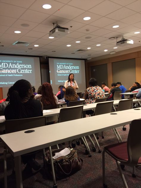 Student receiving an overview of medical and dental careers during the Favrot Fund Advanced Biology Institute at UTHealth.  Thank you MD Anderson for your support! Md Anderson, University Of Texas, Future Life, Professions, Biology, University, Medical, Thank You, Health