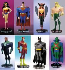 Justice League Animated figures.  I love this series, and I love these figures. Justice League Action, Justice League Animated, Rare Comic Books, Batman Superman Wonder Woman, Character Statue, Dc Animated, Dc Justice League, Batman Figures, Dc Collectibles