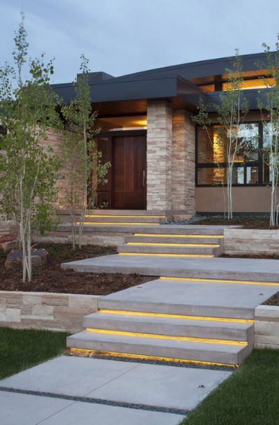 Exterior House Design Ideas, Modern Contemporary Exterior, Exterior House Design, Contemporary House Exterior, House Design Ideas, Modern Contemporary Homes, Exterior Stairs, Contemporary Exterior, Modern Exterior House Designs