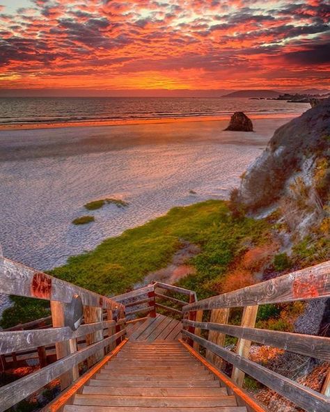 The end of Wilmar St. in Pismo Beach, CA Photo Credit:  Central Coast Pictures Pismo Beach California, Beach Is Calling, Central Coast California, Avila Beach, Places In California, Us Road Trip, Pismo Beach, Name Photo, Sunset Nature