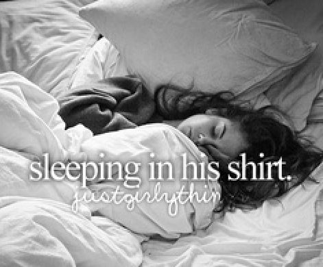 sleeping in his shirt... No need for sexy sleepwear...he is all I need to wear. Teen Dictionary, Sleeping A Lot, Slaap Lekker, White Sheets, The Perfect Guy, Six Feet Under, Barbara Palvin, Yoga Routine, Lazy Days