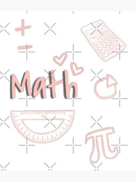 Pink Math Aesthetic, Cute Math Wallpaper, Math Subject Design, Math Binder Cover, Maths Aesthetic, Math Subject, Subject Design, Math Logo, Math Template