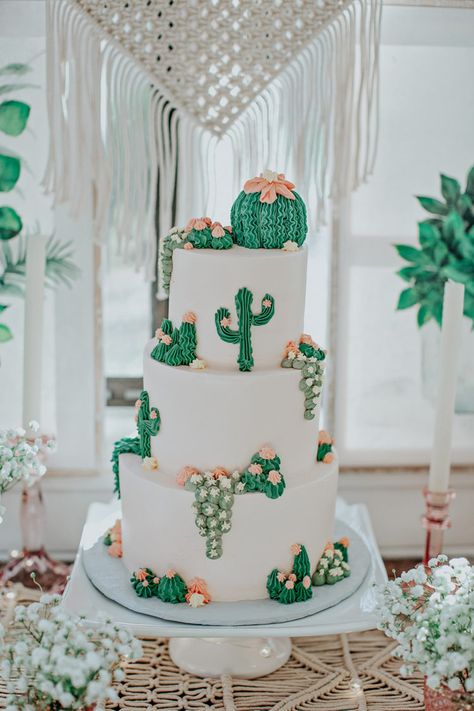 Cupcakes Succulents, Botanical Birthday, Cactus Cupcakes, Succulent Cupcakes, Cactus Cake, 13 Birthday Cake, Boho Birthday Party, Cactus Party, Fudge Cake