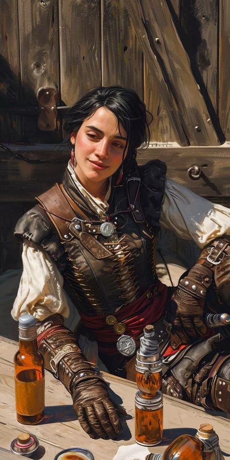 39707267503de5aa122f7ee5e9481a94.webp (768×1536) Sci Fi Rogue, Sci Fi Pirate, Female Pirate Character Design, Dnd Pirate Art, Female Pirate Art, Rogue Character Design, Pirate Character Art, Steampunk Character Art, Npc Dnd