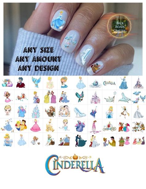 Disney Cinderella Waterslide Nail Art Decals Set Of 50 Instructions Bonus Accessories Photography, Fashion Accessories Photography, Nail Art Decals, Disney Cinderella, Pedicure Nail Art, Art Decals, Pedicure Nails, Nail Art Tools, Manicure And Pedicure