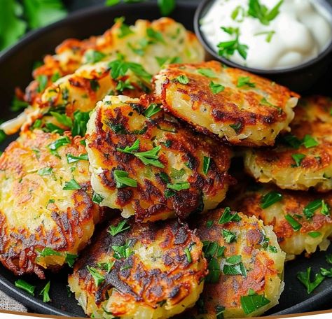 Cabbage fritters are the perfect blend of crispy, savory, and wholesome, offering a delightful way to enjoy humble ingredients transformed into a culinary treat. This recipe takes finely shredded cabbage and combines it with a few pantry staples to create golden, crispy fritters that are easy to make and absolutely delicious. Whether you're searching for a quick snack, a unique appetizer, or a meatless main course, these cabbage fritters fit the bill. Appetizing Tv Recipes Cabbage, Cabbage Fritters Recipe, Cabbage Fritters, Crispy Cabbage, Mozzerella Cheese, Unique Appetizers, Cauliflower Dishes, Shredded Cabbage, Fried Cabbage