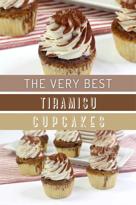 Fluffy Vanilla Cupcakes, Cupcakes Gluten Free, Tiramisu Cupcakes, Specialty Cupcakes, Mascarpone Cream, Italian Dessert, Gourmet Cupcakes, Cake Recipes From Scratch, Cupcake Flavors