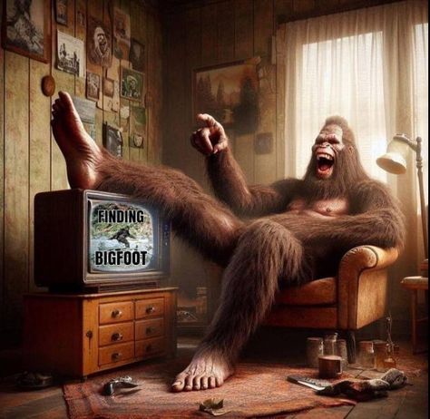 Bf Stuff, Bigfoot Funny, Sasquatch Funny, Bigfoot Pictures, Giant People, Bigfoot Art, Finding Bigfoot, Bigfoot Sightings, Bigfoot Humor