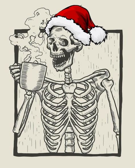 Creepy Christmas Drawing, Christmas Horror Art, Badass Drawings, Pin Up Girl Tattoo, How To Draw Santa, Horror Drawing, Christmas Horror, Spooky Christmas, Creepy Christmas