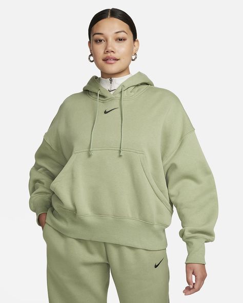 Nike Sportswear Phoenix Fleece, Matching Sweats, Oversized Jersey, Blusas T Shirts, Nike Sportswear Women, Loungewear Luxury, Hoodie Green, Sweat Hoodie, Green Hoodie