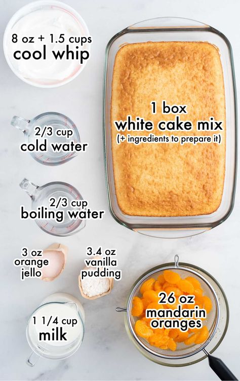 Orange Creamsicle Poke Cake - Pass the Dessert Orange Poke Cake, Creamsicle Poke Cake, Orange Creamsicle Cake Recipe, Orange Dreamsicle Cake Recipe, Dreamsicle Cake, Orange Creamsicle Cake, Creamsicle Cake, French Vanilla Cake, Orange Jello