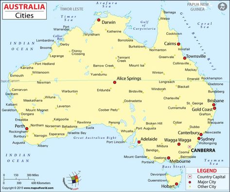 Cities in Australia | Map of Australia Cities - Maps of World Map Of Australia, Australian Maps, Australia Map, Timor Leste, Cairns, Canberra, City Map, Gold Coast, Perth