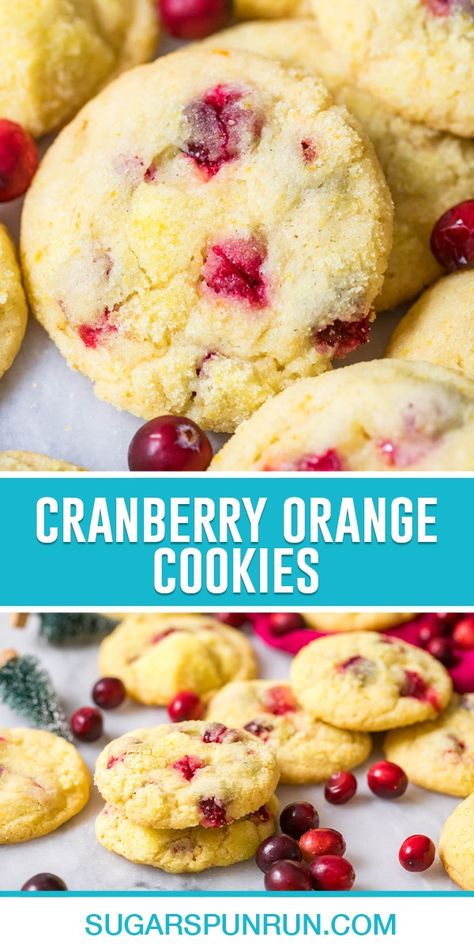 My soft and chewy orange cranberry cookies are infused with real orange zest and juice (no extracts or flavors!). They're punctuated with pops of fresh cranberries and are so festive. No chilling required!