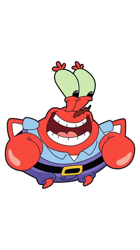 Mr. Krabs is a red crab who lives in an anchor with his daughter, Pearl - a young whale. He is the owner and founder of the Krusty Krab restaurant where work SpongeBob and Squidward. Only money makes... Spongebob Mr Krab, Mr Crab Money, Crusty Crab Spongebob, Tuan Crab, Mr Crab Spongebob, Mr Krabs Drawing, Crab Spongebob, Red Cartoon Characters, Mr Krabs Money