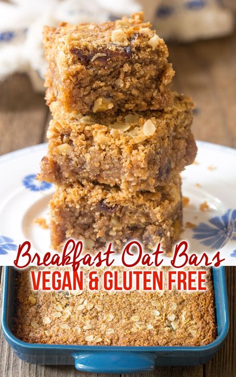 Vegan Breakfast Bars, Oat Bar Recipe, Soft Breakfast, Oat Bar Recipes, Vegan Egg Substitute, Flapjack Recipe, Vegan Breakfasts, Vegetarian Nutrition, A Spicy Perspective