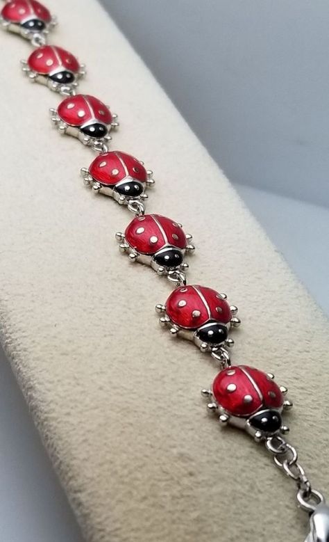 Laila Core, Funky Bracelets, Bug Bracelet, S Symbol, Ladybug Jewelry, Lady Bugs, Dope Jewelry, Funky Jewelry, Jewelry Lookbook