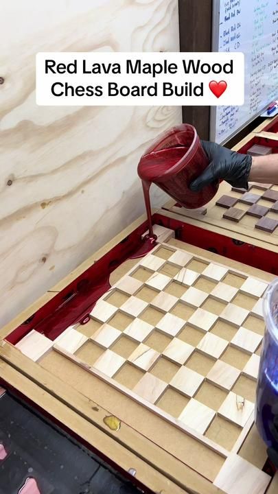 Southern River Chess on TikTok Resin Chess Board, Diy Chess Set, Checkers Board Game, Chess Board Set, Wood Chess Board, Wood Chess Set, Wood Chess, Tiktok Shop, Diy Epoxy