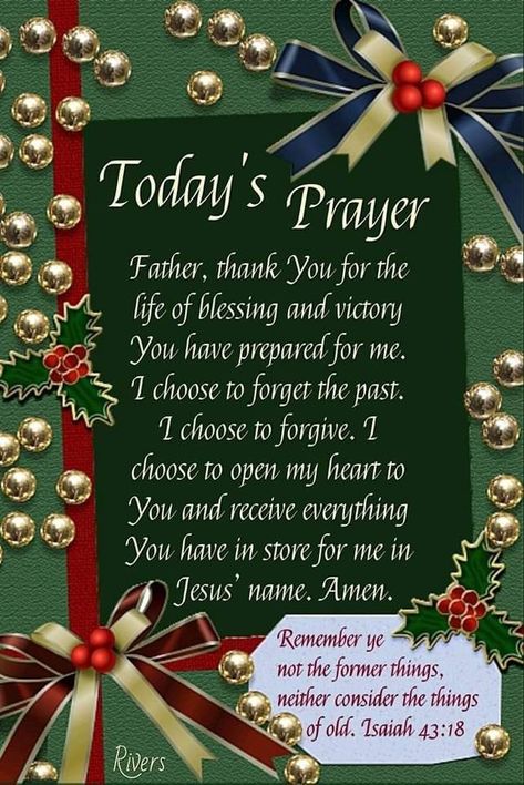 December Scriptures, Today's Prayer, Prayer Of Praise, Powerful Morning Prayer, Best Christmas Wishes, Prayer For My Children, Christmas Prayer, Good Morning Spiritual Quotes, Personal Prayer