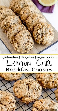 Breakfast Cookies Gluten Free, Chia Breakfast, Sugar Free Vegan, Recetas Keto, Gluten Free Breakfasts, Breakfast Cookies, Healthy Cookies, Mile High, Gluten Free Cookies