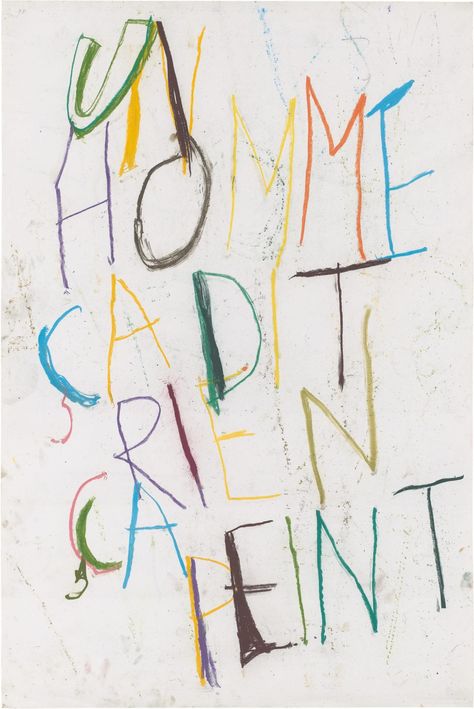 Philippe Vandenberg, No title, ca. 2008. Pastel on paper. 110×75 cm Handwritten Type, 달력 디자인, Typo Poster, Sigil Tattoo, Clean Book, Wine Poster, Human Anatomy Drawing, 카드 디자인, Color Quotes