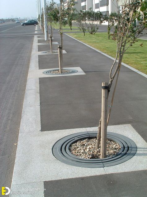 Modern Tree Grate Design Ideas For 2022 | Engineering Discoveries Tree Grate, Landscape Accessories, Urban Tree, Landscape Elements, Landscape Architecture Design, Urban Furniture, Street Furniture, Street Design, Urban Spaces