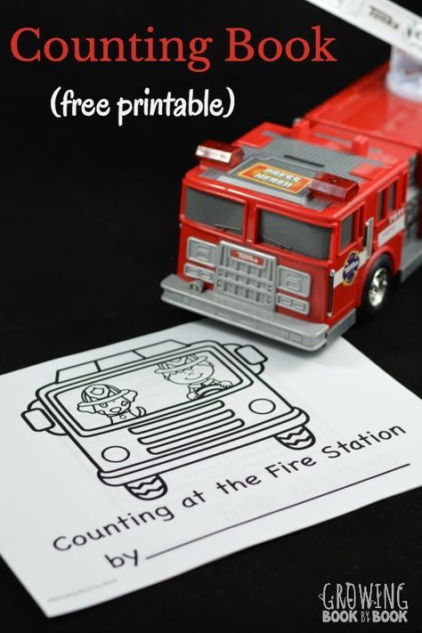 A free printable book to work on counting and writing numbers with a fire station theme. Perfect for Fire Prevention Week or any little fire truck lover. Fire Safety Unit, Fire Safety Theme, Fire Safety Activities, Fire Safety Preschool, Truck Lover, Snowflake Bentley, Fire Safety Week, Community Helpers Unit, Fire Prevention Week