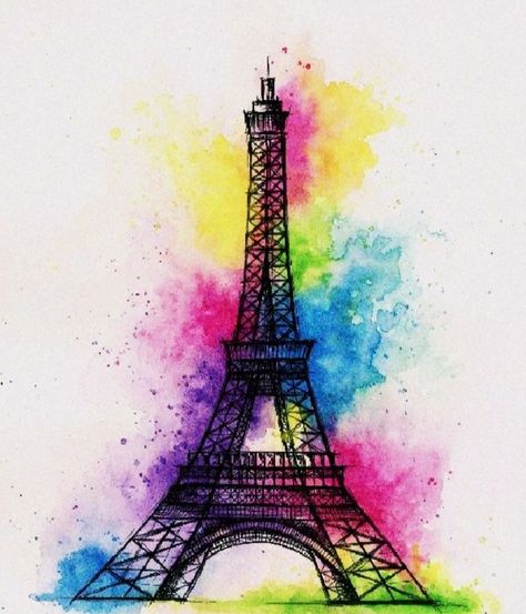 Paris Art Painting, Eiffel Tower Drawing, Tower Drawing, Paris Drawing, Eiffel Tower Painting, Eiffel Tower Art, Paris Illustration, Landmarks Art, Paris Wallpaper