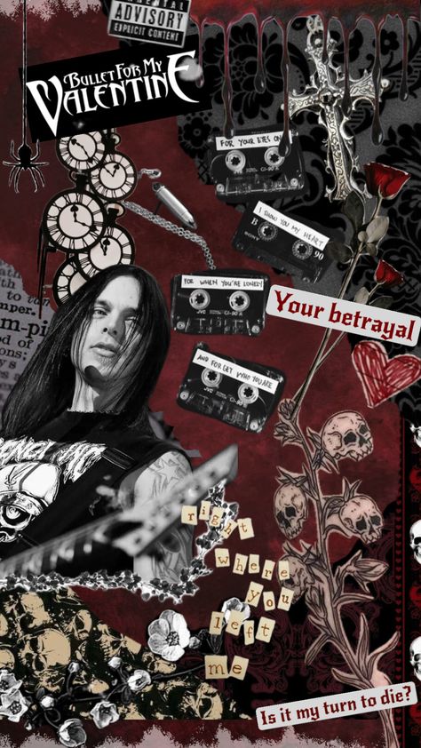 Not seeing too many Bullet for my Valentine inspired shuffles so I made this #bfmv #bulletformyvalentine #metalhead #wallpaper #music #redaestheticwallpaper Metalhead Wallpaper, Wallpaper Music, Bullet For My Valentine, Valentines Wallpaper, My Valentine, Red Aesthetic, Rock And Roll, You And I, Collage