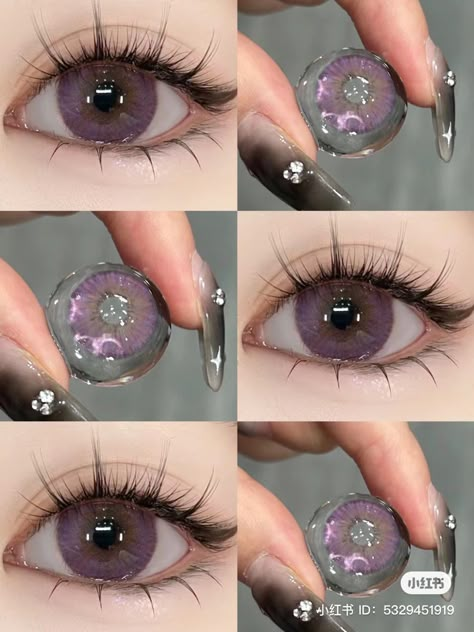 Purple Eyes Contacts, Blind Contact Lenses, Purple Eye Contacts, Galaxy Contacts, Cool Contacts, Rare Eye Colors, Eye Lens Colour, Purple Contacts, Eye Contact Lenses