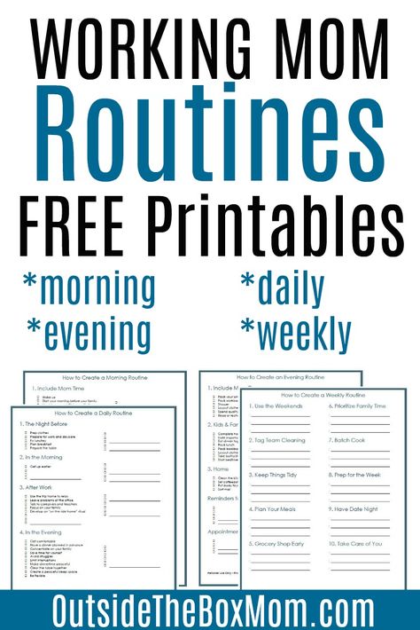 ROUTINES FOR WORKING MOMS - Includes morning, evening, daily, and weekly routines to manage your life Routines For Working Moms, Working Mom Cleaning Schedule, Working Mom Routine, Single Working Mom, Working Mom Schedule, Daily Routine Schedule, Mom Routine, Detox Kur, Week Schedule