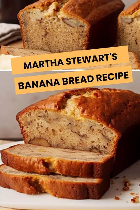 Martha Stewart’s Banana Bread Recipe – Hungarian Chef Perfect Banana Bread Recipe, Fruit Breads, Perfect Banana Bread, Banana Cakes, Delicious Banana Bread Recipe, Delicious Banana Bread, Breads Recipes, Bread Maker Recipes, College Food