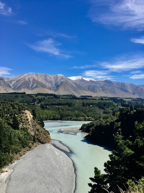 Rakaia gorge in Canterbury, New Zealand. Only one hour from Christchurch, this easy hike offers stunning mountain views. #newzealand #travel #travelphotography #mountain #nature #hiking #explore #wanderlust #voyage #country #pays Canterbury New Zealand, Christchurch New Zealand, Nature Hiking, Mountain Nature, Christchurch, Canterbury, Mountain Views, Mountain View, New Zealand