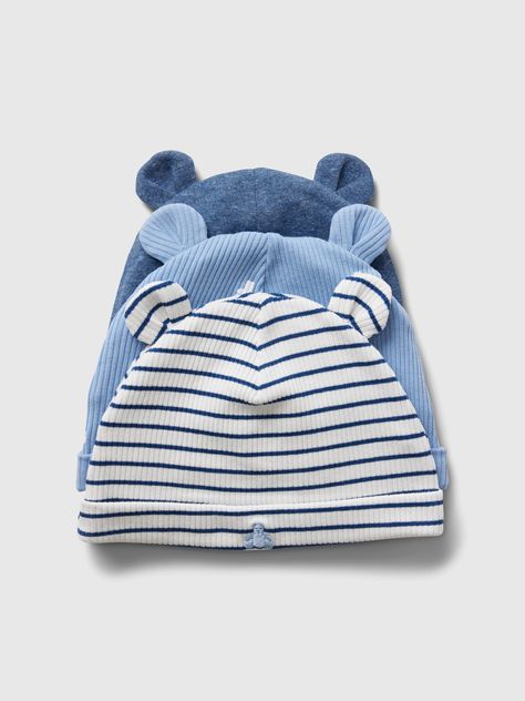 Soft cotton knit beanie.  Bear ear appliques at top.  Assorted prints and colors.  For more fit and sizing info, check out our Size Guide. Beanie Bears, Welcome Home Baby, Newborn Baby Clothes, Newborn Clothes, Adorable Newborn, Bear Ears, Support People, Baby Outfits Newborn, Baby Gap